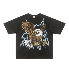 Pantera printed short-sleeved crew neck cotton T-shirt (2 styles)-2771  